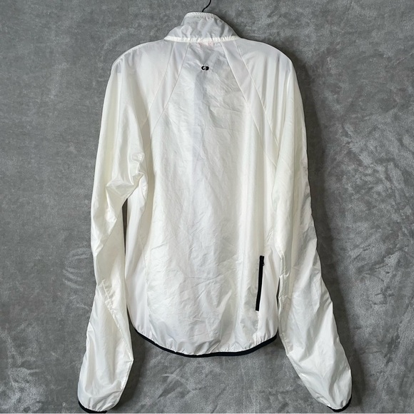 Capo Ultralight Cycling Jacket White with Black Trim Full Zip w/ Pocket Size XL - Picture 3 of 8